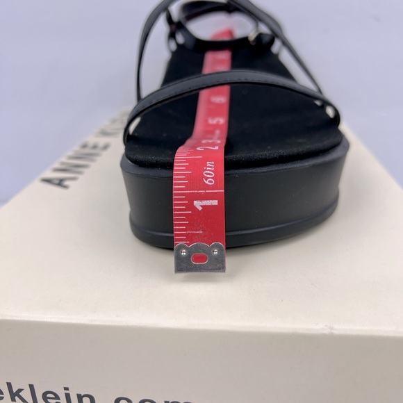 ANNE KLEIN BLACK PLATFORM STRAP SANDALS, INSOLE IS SUPER CUSHIONY, SIZE 9.5M - Picture 11 of 16